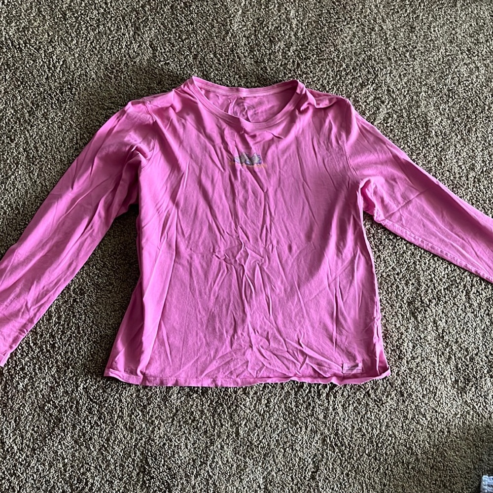 Pink long sleeve Life is Good shirt size L